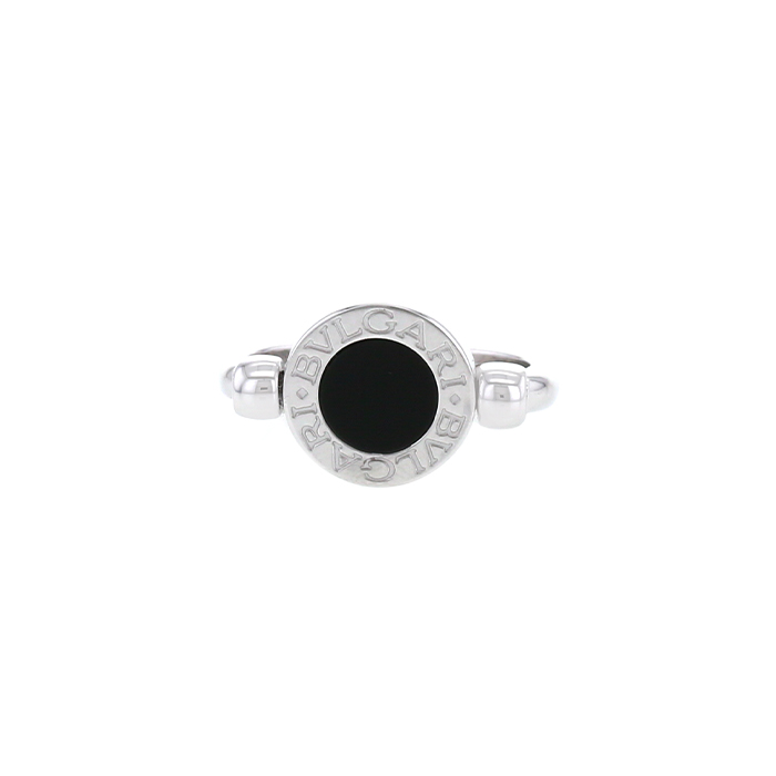 Bague tournant Bulgari Bulgari Bulgari en or blanc, diamants et onyx - Detail D2