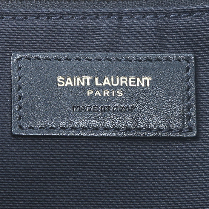 Shopping bag Saint Laurent  Rive Gauche in tela marrone e nera - Detail D3
