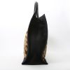 Saint Laurent  Rive Gauche shopping bag  in brown and black canvas - Detail D5 thumbnail