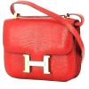 Sac bandoulière Hermès  Constance mini  en lézard rouge - 00pp thumbnail