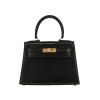 Hermès  Kelly 20 cm handbag  in black porosus crocodile - 360 thumbnail