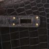 Hermès  Kelly 20 cm handbag  in black porosus crocodile - Detail D4 thumbnail