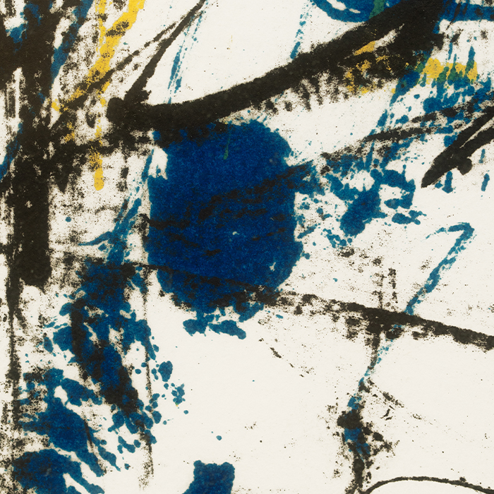Joan Mitchell (1925-1992), Trees (Black, Yellow and Blue) - 1991, Lithograph printed in colors - Detail D1