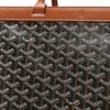 Shopping bag Goyard  Bellechasse in tela Goyardine nera e pelle marrone - Detail D1 thumbnail