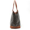 Goyard  Bellechasse shopping bag  in black Goyard canvas  and brown leather - Detail D5 thumbnail