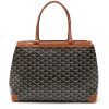 Goyard  Bellechasse shopping bag  in black Goyard canvas  and brown leather - Detail D7 thumbnail