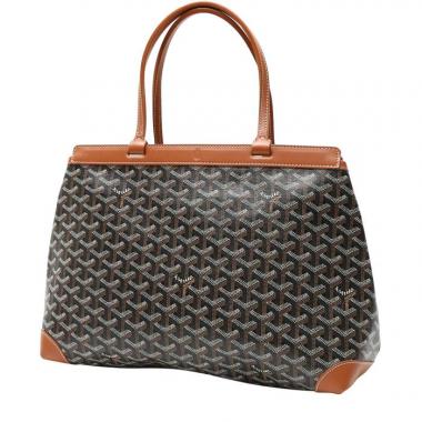 Bolso Cabás Goyard  Bellechasse en tela Goyardine negra y cuero marrón