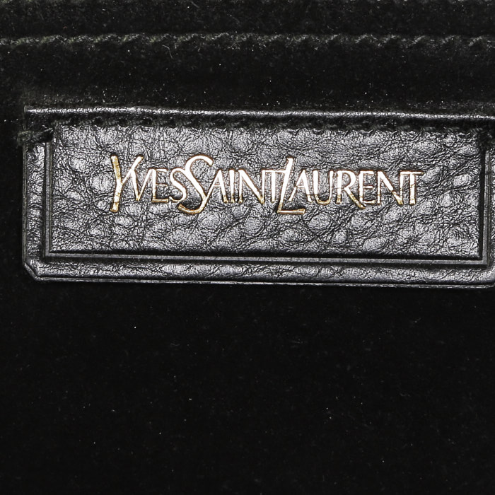 Saint Laurent  Muse Two large model  handbag  in black grained leather - Detail D3