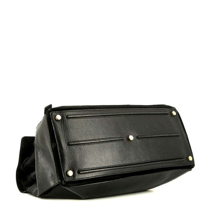 Borsa Saint Laurent  Muse Two modello grande  in pelle martellata nera - Detail D4