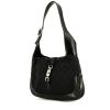 Gucci  Jackie handbag  in black leather  and black "sûpreme GG" canvas - 00pp thumbnail
