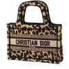 Dior  Book Tote small  shopping bag  in beige and black canvas - 00pp thumbnail