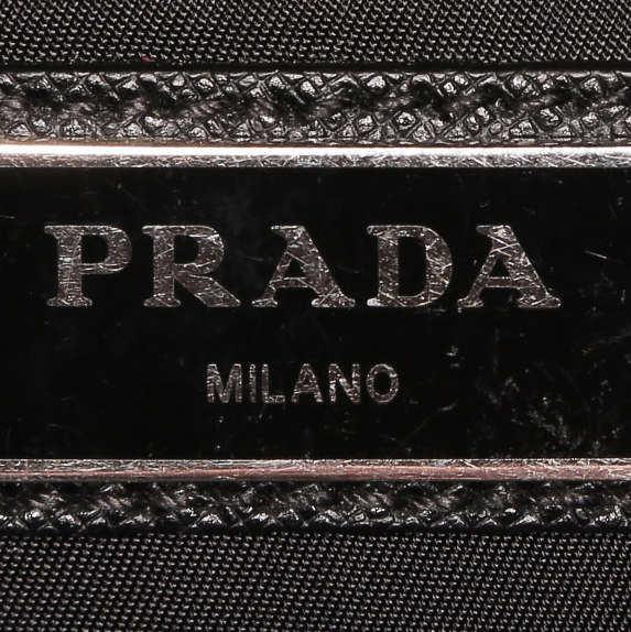 Pochette-ceinture Prada   en toile noire - Detail D3