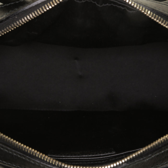 Bolso de mano Saint Laurent  Muse en cuero negro - Detail D2