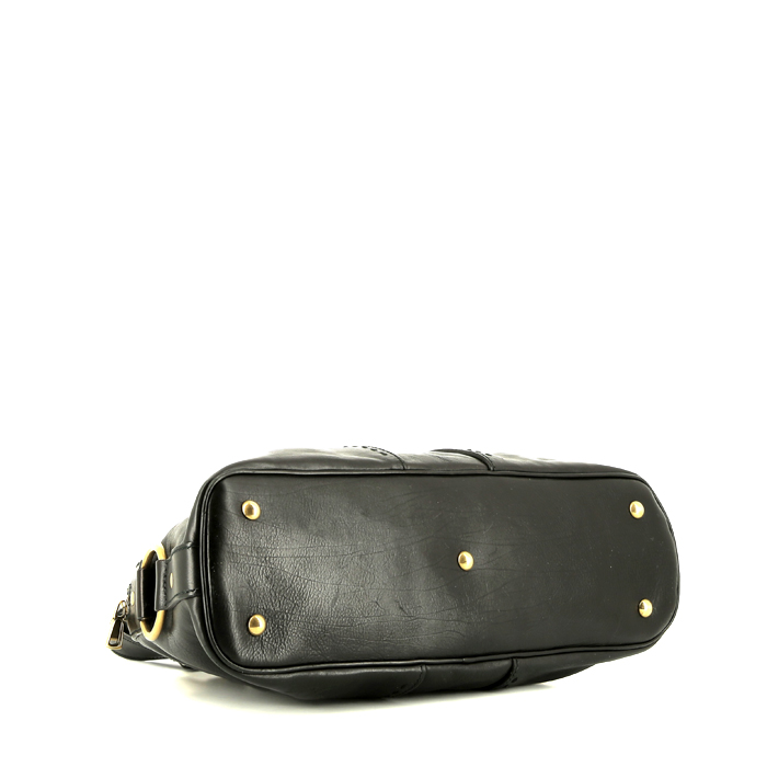 Saint Laurent  Muse handbag  in black leather - Detail D4