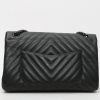 Chanel  Chanel 2.55 shoulder bag  in black chevron quilted leather - Detail D7 thumbnail