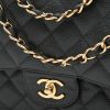 Chanel  Timeless Jumbo shoulder bag  in black quilted grained leather - Detail D1 thumbnail