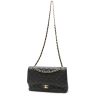 Chanel  Timeless Jumbo shoulder bag  in black quilted grained leather - Detail D2 thumbnail