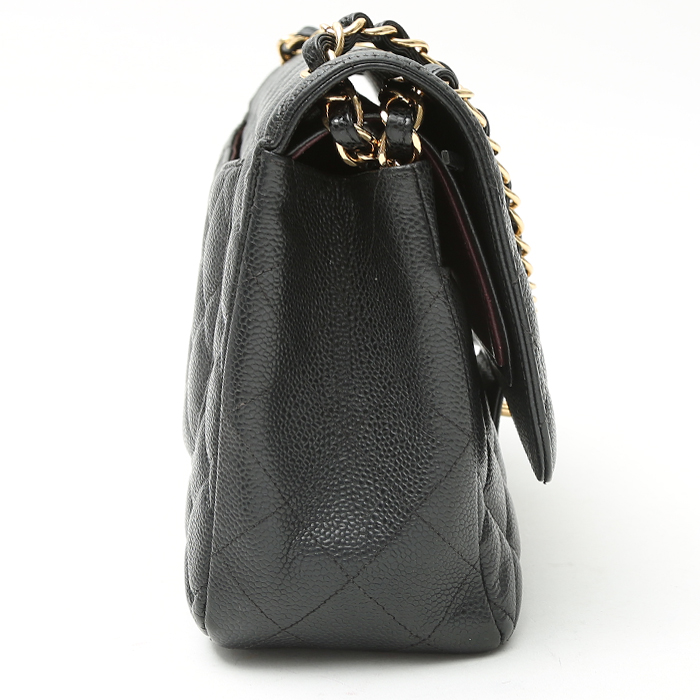 Borsa a tracolla Chanel  Timeless Jumbo in pelle martellata e trapuntata nera - Detail D7
