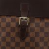 Sac à dos Louis Vuitton  Soho en toile damier ébène et cuir marron - Detail D1 thumbnail