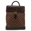 Louis Vuitton  Soho backpack  in ebene damier canvas  and brown leather - Detail D2 thumbnail