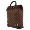 Louis Vuitton  Soho backpack  in ebene damier canvas  and brown leather - Detail D5 thumbnail