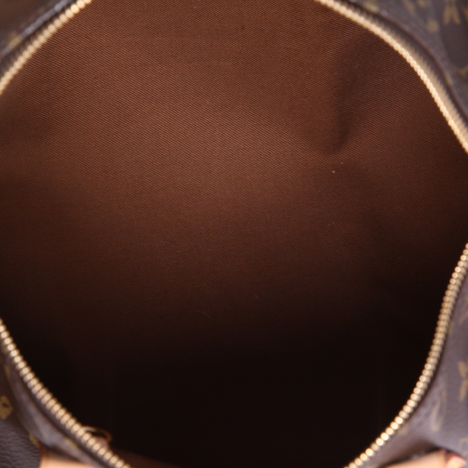 Bolso de mano Louis Vuitton  Speedy 30 en lona Monogram marrón y cuero natural - Detail D8