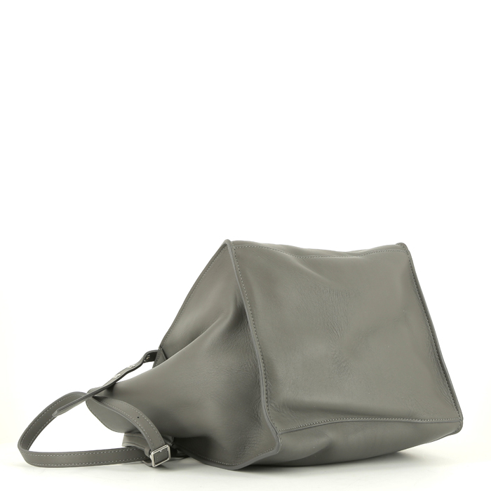 Sac à main Celine  Big Bag en cuir gris - Detail D5