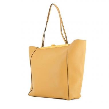 Celine  Cabas Clasp shopping bag  in beige leather