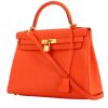 Hermès  Kelly 32 cm handbag  in orange togo leather - 00pp thumbnail