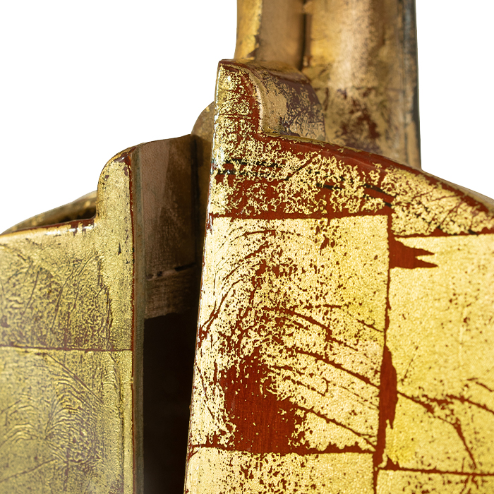 Arman, "Hommage à Yves Klein", triptyque de sculptures, bois, pigments et boîte en plexiglas, signées et numérotées, de 1993 - Detail D3