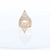 Messika Queen V large model ring in pink gold and diamonds - 360 thumbnail