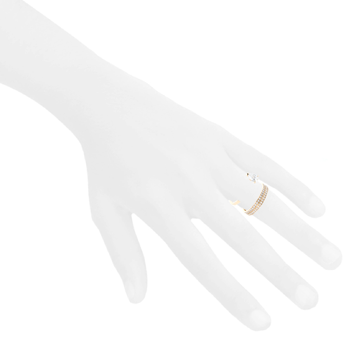 Repossi Serti Sur Vide ring in pink gold and diamonds - Detail D1