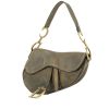 Dior  Saddle handbag  in brown burnished leather - 00pp thumbnail