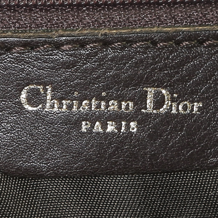 Sac à main Dior  Saddle en cuir vieilli marron - Detail D3