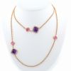 Fred Pain de Sucre long necklace in pink gold, amethyst and quartz - 360 thumbnail