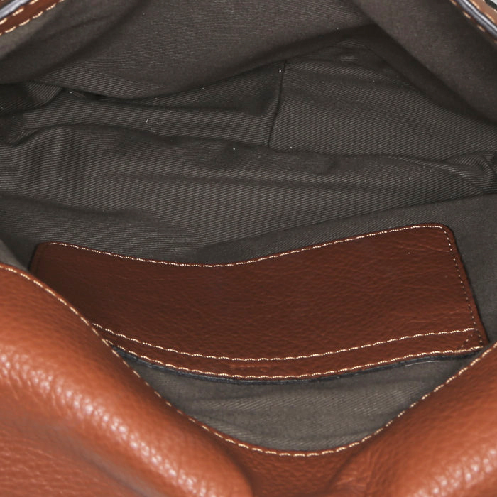 Borsa a tracolla Chloé  Marcie in pelle martellata marrone - Detail D2