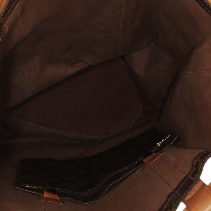 Zaino Louis Vuitton  Randonnée in tela monogram marrone e pelle naturale - Detail D2