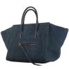 Shopping bag Celine  Phantom in camoscio e pelle blu marino - 00pp thumbnail