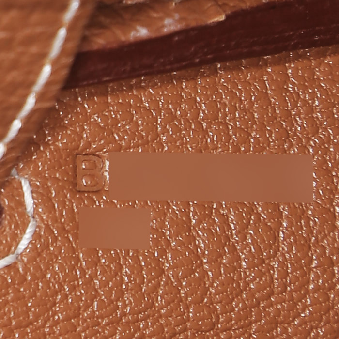 Sac à main Hermès  Kelly 25 cm en cuir togo gold - Detail D5