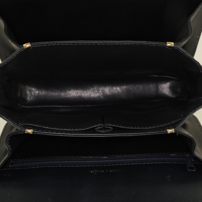 Borsa a tracolla Celine  Vintage in pelle blu marino - Detail D2