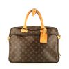 Louis Vuitton  Porte documents Voyage shoulder bag  in brown monogram canvas  and natural leather - 360 thumbnail