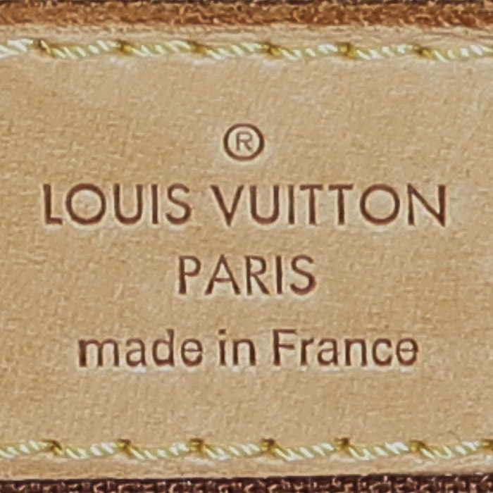 Borsa a tracolla Louis Vuitton  Porte documents Voyage in tela monogram marrone e pelle naturale - Detail D4
