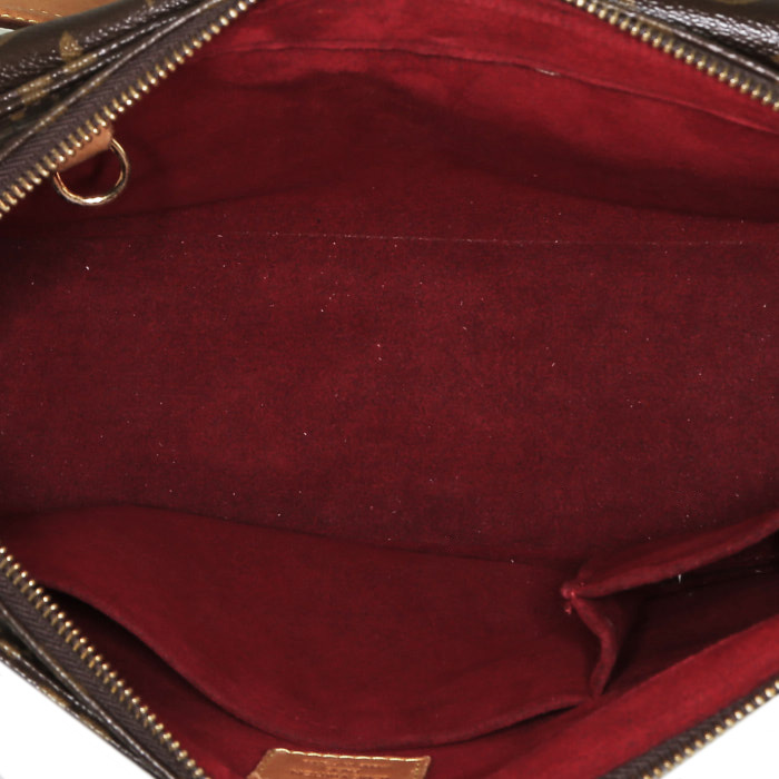 Bolso de mano Louis Vuitton  Viva Cité en lona Monogram marrón y cuero natural - Detail D2