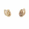 Van Cleef & Arpels   1970's earrings for non pierced ears in yellow gold and diamonds - 360 thumbnail