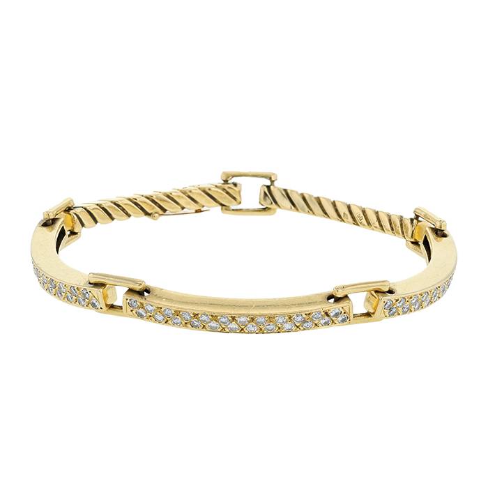 bracelet van cleef & arpels en or jaune et diamants