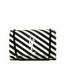 Bolso bandolera Saint Laurent  Kate en cuero negro y blanco - 360 thumbnail