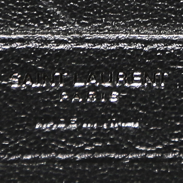 Sac bandoulière Saint Laurent  Kate en cuir noir et blanc - Detail D3