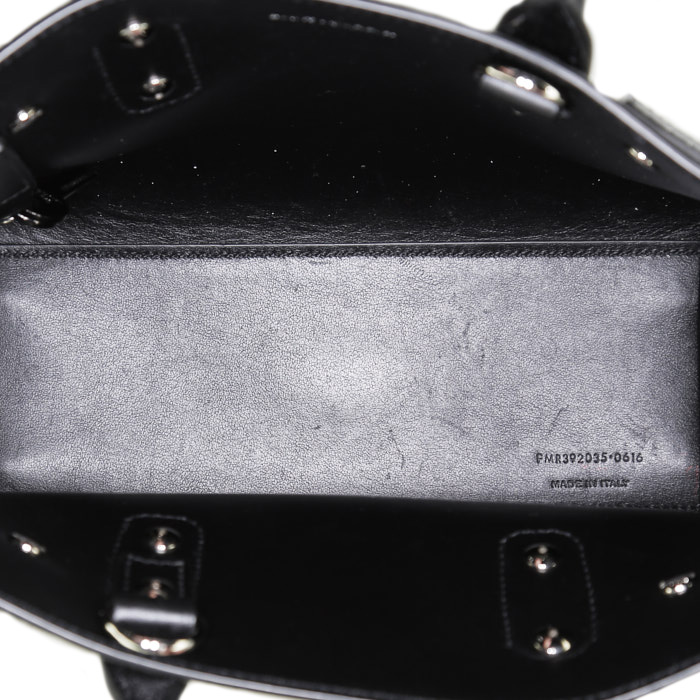 Bolso de mano Saint Laurent  Sac de jour Nano en cuero negro y plateado - Detail D3