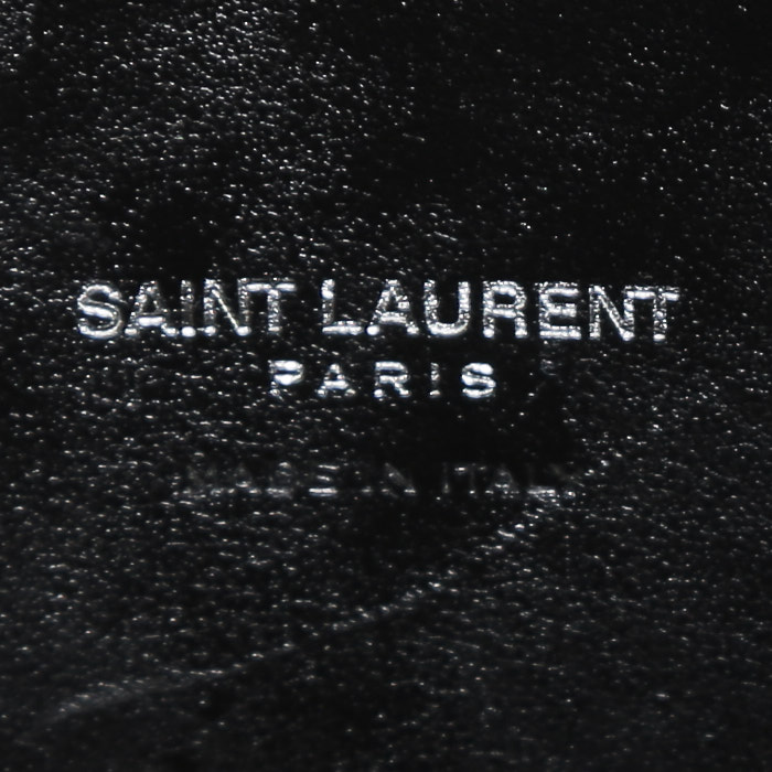 Saint Laurent  Sac de jour Nano handbag  in black and silver leather - Detail D4