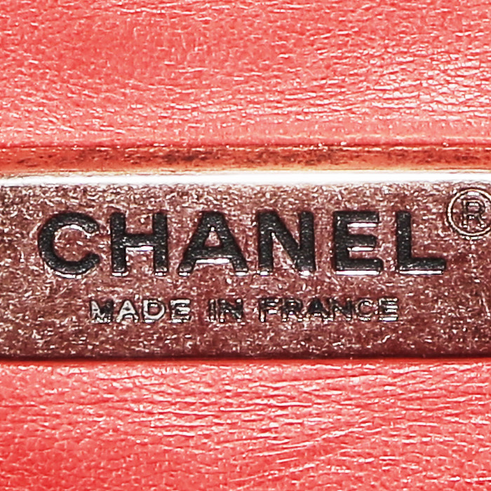 Borsa Chanel  Timeless Classic in pitone bicolore rosso e nero - Detail D4